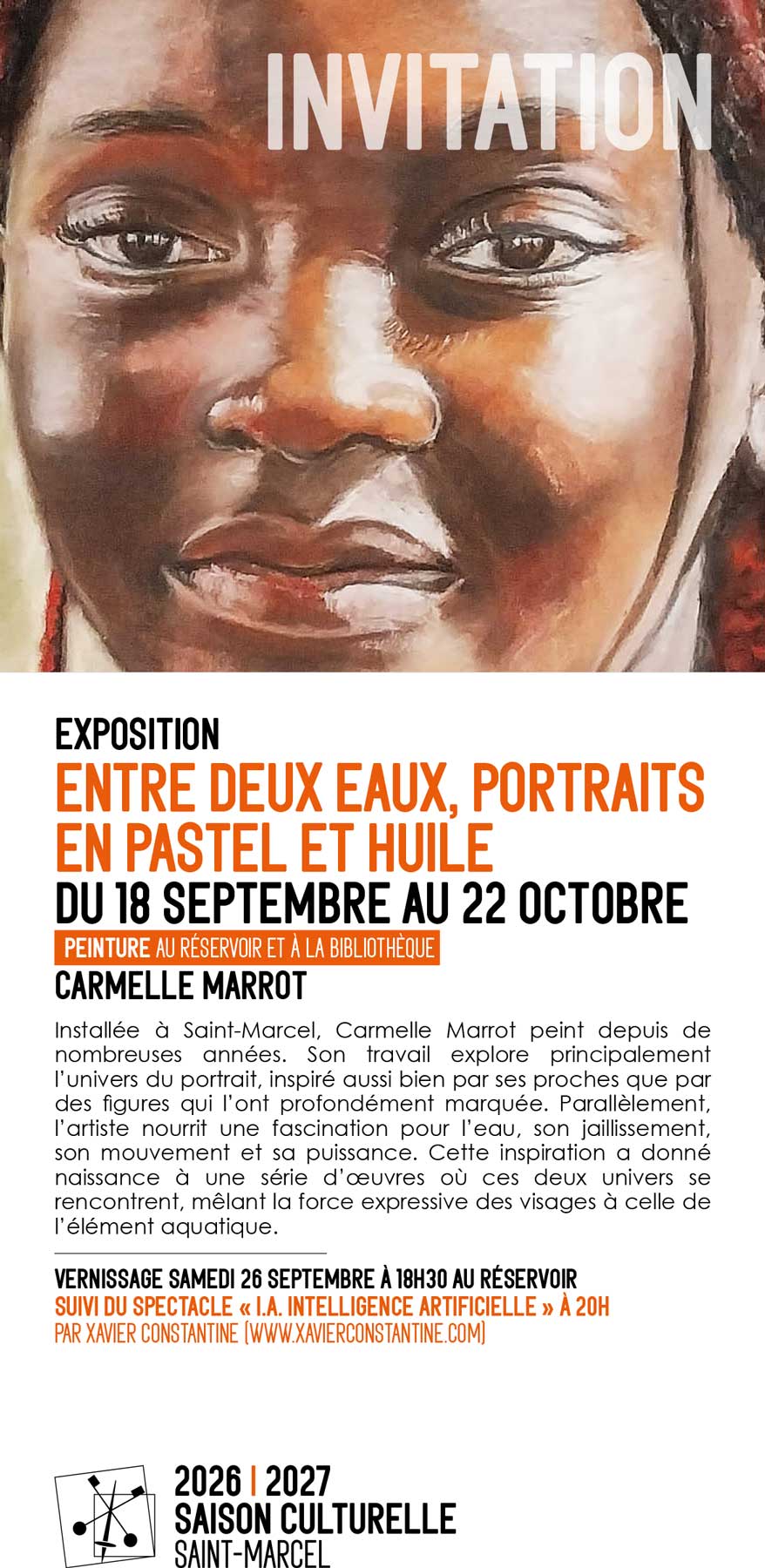 Invitation Armelle Marrot Flyer Odile Pécheux